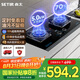 森太（SETIR）家用大火力嵌入式臺式兩用灶具家用雙灶 免改孔可調(diào)節(jié)底盤 高熱效定時灶 JZY-TD96A 液化氣