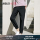 AIGLE艾高夏季女士速干吸濕戶外休閑時(shí)尚松緊褲腳長(zhǎng)褲登山褲子 黑瑪瑙色 Q6372 36(160/70A)