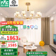雷士（NVC）吊燈后現(xiàn)代歐美百搭大氣智能LED吊燈具套餐輕奢客廳燈網(wǎng)紅燈飾 莫妮卡10頭120瓦led智能吊燈