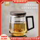 禾器·斑斕禾器木作新品木笙杯加厚高硼硅玻璃帶把帶內(nèi)膽辦公杯男士綠茶杯 木笙杯-透明色-535ml