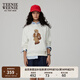 Teenie Weenie小熊衛(wèi)衣女春季學(xué)院風(fēng)大熊刺繡圓領(lǐng)衛(wèi)衣上衣女 象牙白 M (165)