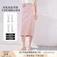 香影牛仔半身裙女高腰2025夏季新款梨形身材顯瘦中長過膝a字裙子 粉紅 S