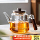 憶壺茶煮茶壺玻璃煮茶器大容量玻璃壺耐熱蒸茶壺家用辦公煮茶套裝 【蒸煮雙膽】透明雅沐壺1000ml