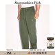 ABERCROMBIE & FITCH男裝24春秋經(jīng)典小麋鹿抓絨美式baggy風(fēng)運(yùn)動衛(wèi)褲長褲KI134-4099 綠色 L (180/86A)
