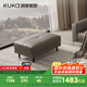 顧家家居（KUKA）意式頭層牛皮沙發(fā)客廳組合百搭沙發(fā)凳通用腳踏腳凳【深空灰】凳