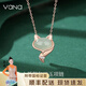 Vana【青丘狐】和田玉銀項鏈女吊墜七夕情人節禮物送女朋友老婆 小狐貍項鏈精美禮盒
