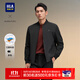 海瀾之家（HLA）夾克男款輕商務(wù)經(jīng)典系列三防印花外套男秋季 黑色53 L 175/92A 推薦137~150斤
