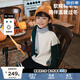馬·拉?。∕.Latin）/童裝兒童毛衣冬新款男女大童學院風漫畫半高領毛衣 米色 130 cm