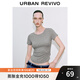 UR2025夏季新款女裝時尚設(shè)計感修身顯瘦露背短袖T恤UWG450131 花灰 S