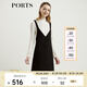 PORTS寶姿女裝 秋冬背帶裙SL9D009LWF033 黑色 S (4)