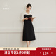 獨束【束型系列】大碼郁金裙雙版型拼接連衣裙女新款顯瘦氣質(zhì)裙子 常規(guī)梨形- L (尺碼：2) 拍前和客服確認(rèn)尺碼