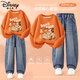 迪士尼童裝寬松顯瘦兒童衛衣套裝2025春秋新款潮酷帥氣男童牛仔褲褲子