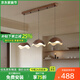 蒂凡尼亞中古風(fēng)三頭餐廳吊燈全光譜護(hù)眼胡桃木紋蛋殼吊燈侘寂風(fēng)吧臺燈 M6709-3頭直盤已接入米家APP