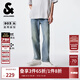 杰克·瓊斯（JACK&JONES）男裝潮時(shí)尚舒適百搭簡(jiǎn)約風(fēng)個(gè)性字母印花九分直筒牛仔褲225232029 E40淺牛仔藍(lán) 32 175 W32