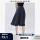 佐丹奴裙子女減齡甜美風(fēng)荷葉邊下擺半松緊腰半身裙女05465097