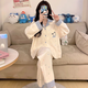 JIOESC睡衣女春秋款長(cháng)袖2025新款卡通可愛(ài)甜美寬松可外穿家居服兩件套裝 波點(diǎn)小狗【雙長(cháng)開(kāi)衫】 L 【100-120斤】