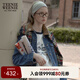 Teenie Weenie小熊女裝休閑簡(jiǎn)約時(shí)髦復古燈芯絨領(lǐng)牛仔外套短款上衣