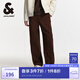 杰克·瓊斯（JACK&JONES）男裝秋季新款純棉直筒休閑褲男潮流彎刀褲男士香蕉褲顯腿長褲子 E11巧克力蛋糕 版型偏大，卡碼拍小 L （180)