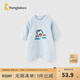 童泰（TONGTAI）嬰兒睡袍春秋季純棉寶寶長(cháng)袖連體睡衣家居服男童女童護肚防踢被子 藍色 100 cm