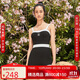 范德安（BALNEAIRE）【吉克雋逸同款】高端時(shí)尚連體泳衣防曬海邊61282 摩登黑白 XL