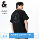 杰克·瓊斯（JACK&JONES） 新款重磅棉寬松復(fù)古哥特字母發(fā)泡印情侶短袖T恤男裝225101028