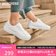 斯凱奇（Skechers）七夕禮物女鞋夏季舒適板鞋軟底外穿休閑鞋時(shí)尚小白鞋通勤鞋185000