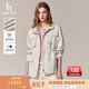 哈吉斯（HAZZYS）女裝 秋季女士【PHIZ系列】工裝風(fēng)立領(lǐng)腰部抽繩休閑夾克女 白色WT M (160/84A 38)