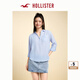 HOLLISTER25春夏新款經(jīng)典小海鷗美式棉質(zhì)條紋襯衫女裝KI340-5028 藍(lán)色 XS (160/84A)