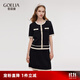 歌莉婭小香風(fēng)套裝女2025新款巨好看高級(jí)感兩件套裙1E4LAA0E0 00B黑色 XL