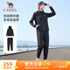 駱駝（CAMEL）連帽休閑運(yùn)動服女款長袖束腳兩件套裝 J24CA8L6668 幻影黑 L