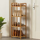 木馬人入戶(hù)簡(jiǎn)易鞋架門(mén)口多層經(jīng)濟型宿舍家用組裝楠竹小型放鞋置物收納鞋柜換鞋凳防塵置物架收納架層架 4層寬35