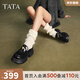 他她（TATA）邢菲同款偵探家英倫厚底樂福鞋女鞋小皮鞋單鞋秋7OL29CA4 7OL29CA4黑色（一腳蹬款） 37