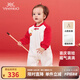 英氏（YEEHOO）嬰兒連體衣冬季女童長(cháng)袖夾棉連體衣拜年服喜慶衣服