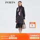 PORTS寶姿 春夏新品印花圓點(diǎn)休閑連衣裙ASL9D003LPP081 黑色印花 M (6)