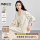 尚都比拉職場通勤西裝套裝女堆堆袖西服外套+雙肩帶吊帶裙兩件套免搭配
