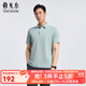 雅戈?duì)枺╕OUNGOR）POLO男士春夏青年男短袖POLO衫漢麻抗菌polo衫合款 VSHM533109SCA淺綠 XL