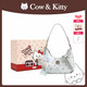 COW&KITTY正品KT貓2025新款小ck女包學(xué)生單肩包托特包生日七夕禮物女生百搭 藍色送掛件禮盒 24-8-18