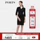 PORTS寶姿女裝春季新款時(shí)尚氣質(zhì)長(cháng)袖連衣裙ALM8D067LWP096 黑色 M (6)
