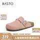 百思圖25夏商場(chǎng)同款復古休閑勃肯鞋平跟女單鞋A9080BH5 粉色 39