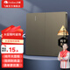 飛雕（FEIDIAO）開關(guān)插座面板暗裝86型五孔插座空調(diào)網(wǎng)線家用全屋套餐 帶USB 純平 兩開單控 熒光灰
