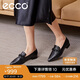 愛(ài)步（ECCO）穆勒鞋女 尖頭淺口一腳蹬單鞋女 型塑系列21424301001 黑色36