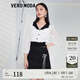 VEROMODAT恤新款復古娃娃領(lǐng)蕾絲女短袖女 A10本白色-A M
