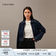Calvin KleinJeans【明星同款】秋女士復古ck拉鏈翻領(lǐng)短潮殼牛仔外套J224382 1BJ-牛仔深藍 XS