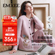 嫚熙（EMXEE）秋冬牛油果半邊絨月子服加絨產(chǎn)婦哺乳孕婦睡衣家居服可可熊 粉色M