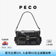 PECO968包包小號(hào)記者包無性別單肩斜挎大容量郵差包送女友禮七夕禮物 經(jīng)典黑頭層熔巖油蠟牛皮現(xiàn)貨