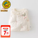 G.DUCKKIDS小黃鴨嬰兒羽絨服輕薄馬甲冬季2025新款女孩寶寶坎肩衣服保暖背心 白色 80 7-11月(建議寶寶75-85cm)cm