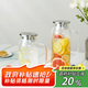 樂扣樂扣（LOCK&LOCK）涼水壺耐熱玻璃泡茶檸檬水果水杯子帶把家用大容量玻璃茶水杯1.2L
