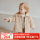 OAK FAMILY冬季兒童燈芯絨夾棉外套設計感寶寶百搭開(kāi)衫上衣卡其色 卡其色 90 cm