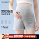 Mom Jane孕婦安全褲內褲女懷孕期打底褲高腰夏季薄款莫代爾托腹內衣褲短褲 灰色-1件裝 XXL