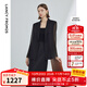 朗姿復(fù)古法式設(shè)計(jì)感小眾氣質(zhì)高級(jí)感外套女夏季新款休閑西裝/半裙 黑色西裝 XL